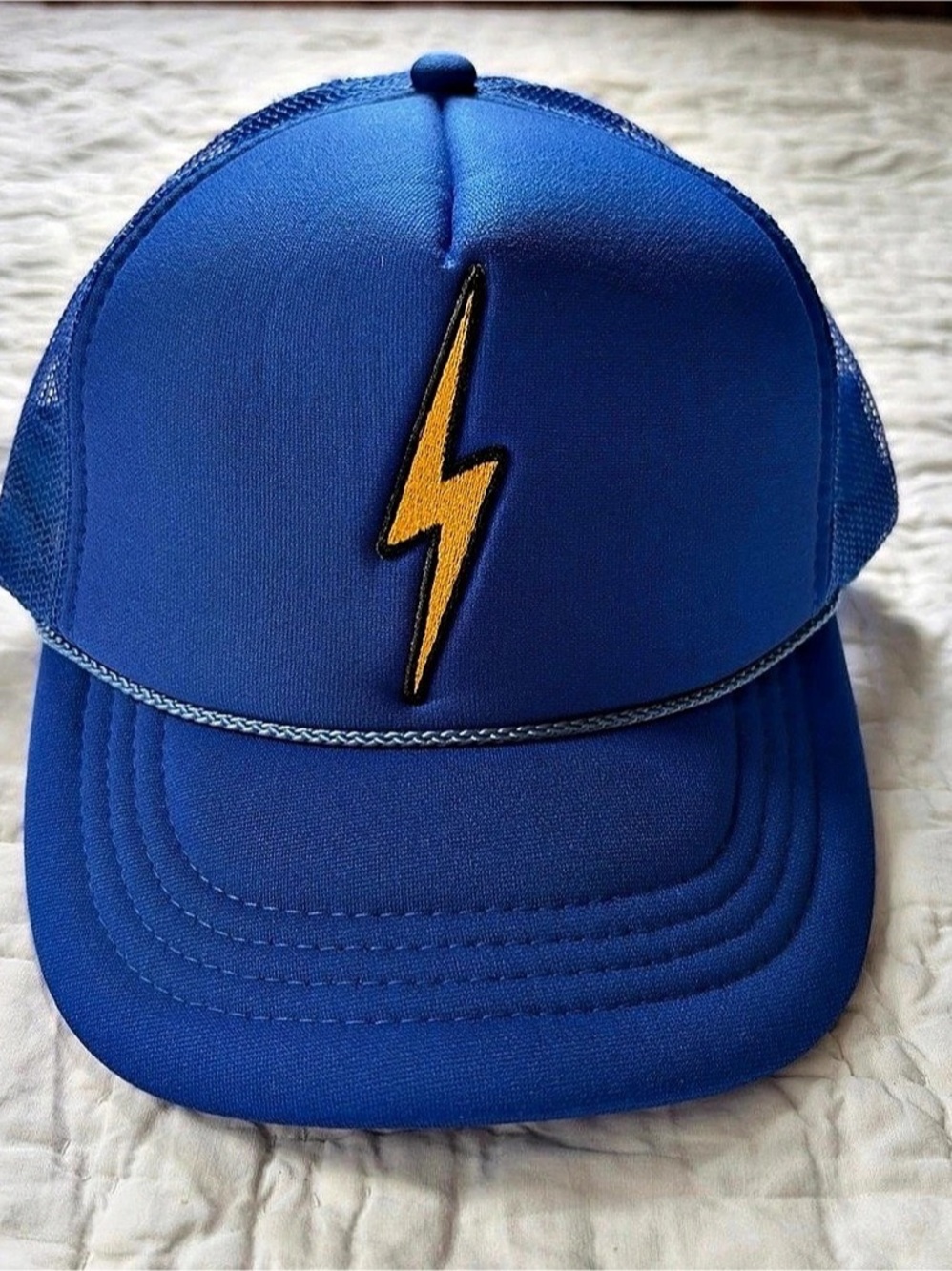 Aviator Nation Vintage Lightning Bolt Embroided Logo Trucker Hat UNISEX